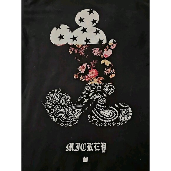 NEFF DISNEY Stars Paisley Floral MICKEY MOUSE TSHIRT Medium - Picture 2 of 5